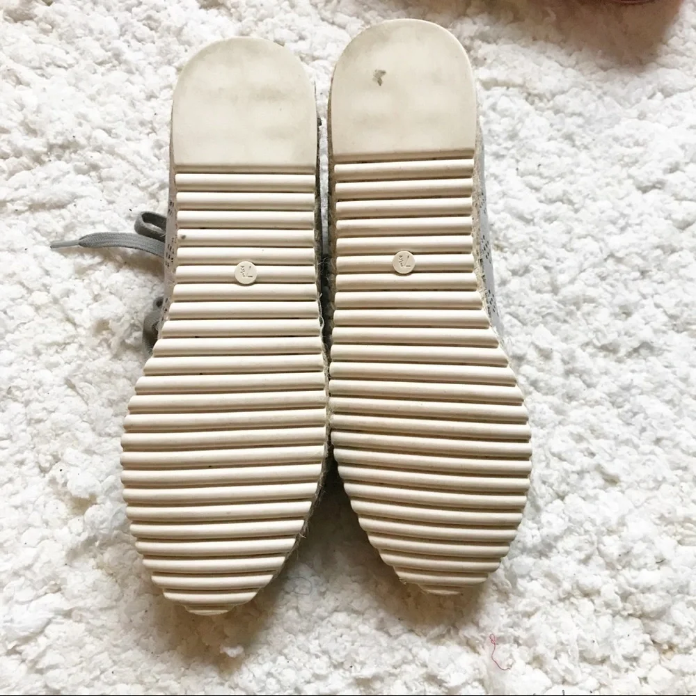 Marc Fisher Baila Perforated Fabric Espadrille Size 7.5